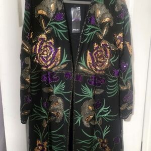 Colorful Embroidered Women's Duster